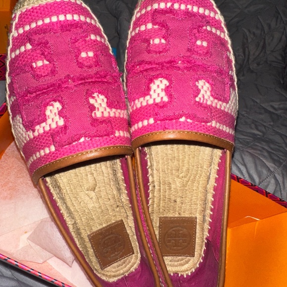 Tory Burch Pink and Cream Espadrilles - Picture 3 of 9